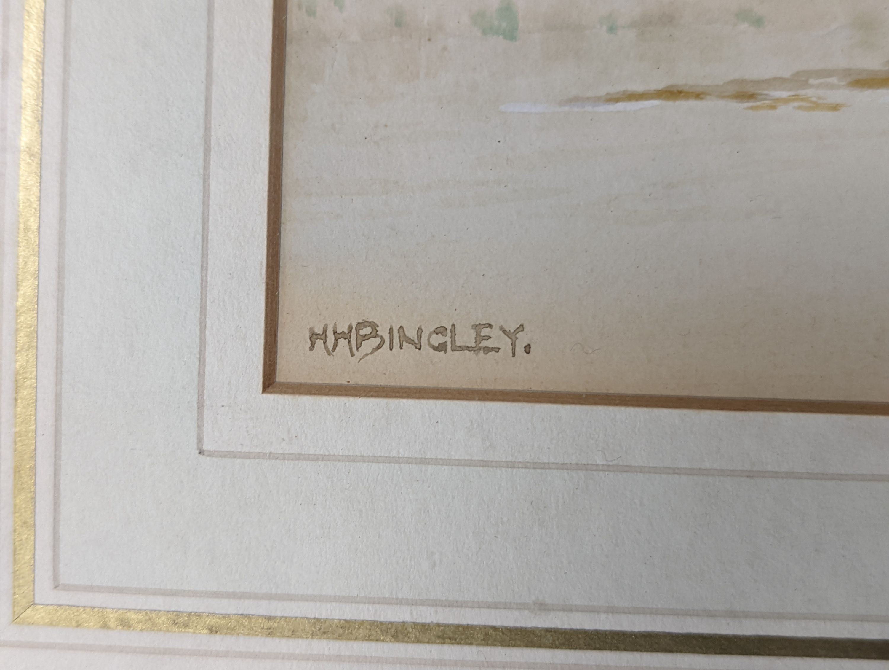 Herbert Harding Bingley (1887-1972), watercolour, Perranporth, signed, 18 x 30cm